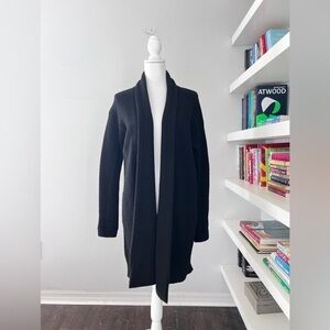 Vince Black Cotton Yak and Wool blend Cardigan Sweater size small